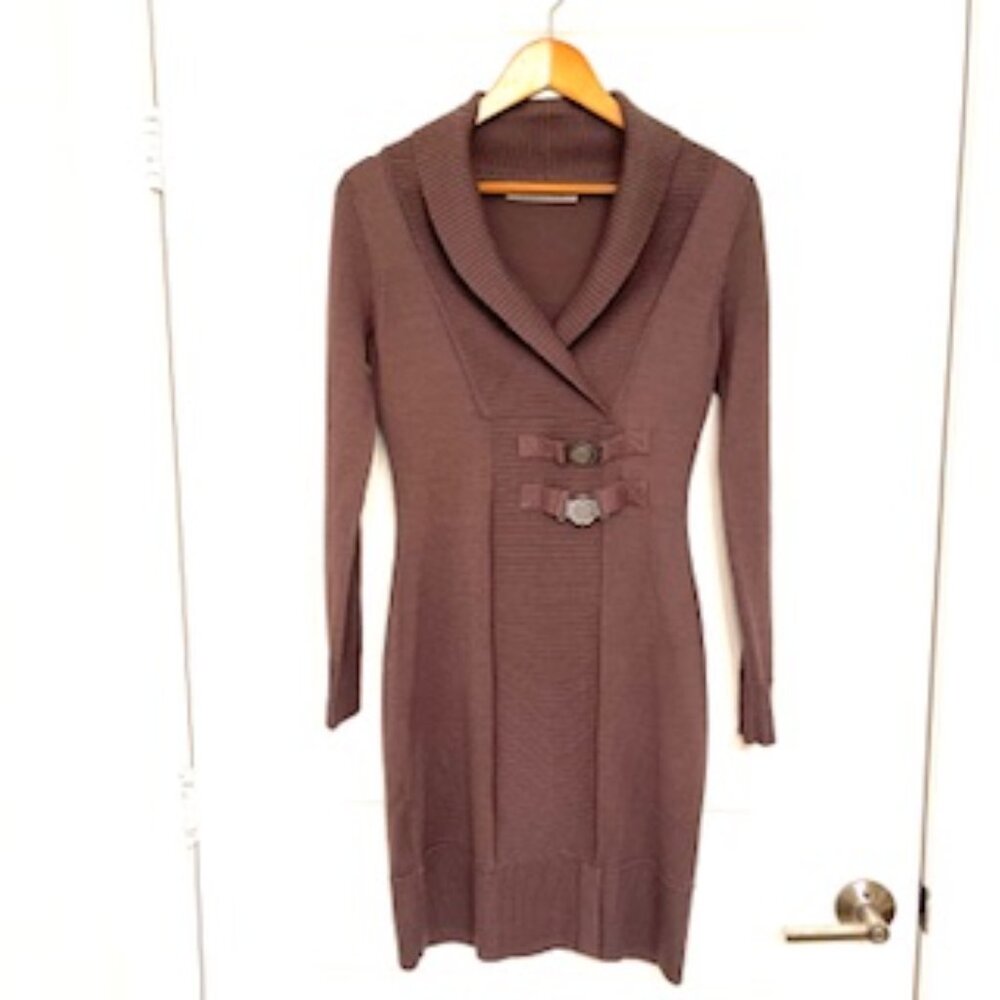 Marc New York by Andrew Marc Wool-Blend sweater Dress Taupe